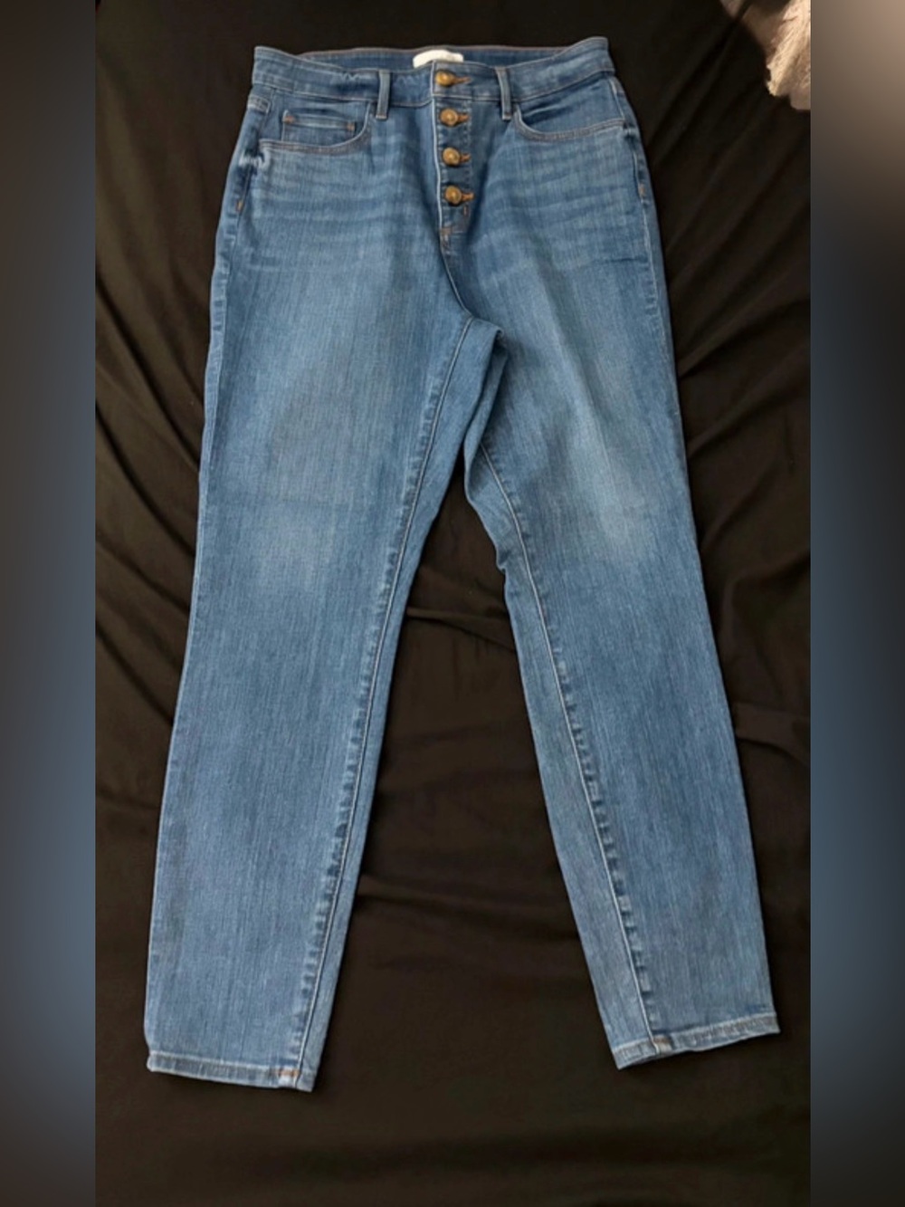 LOFT Curvy High Waisted Jeans in Light Blue